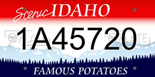 1A45720 Idaho License Plate
