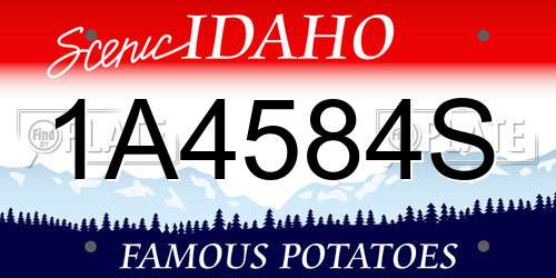 1A4584S Idaho License Plate
