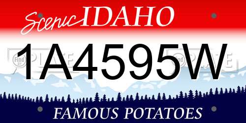 1A4595W Idaho License Plate