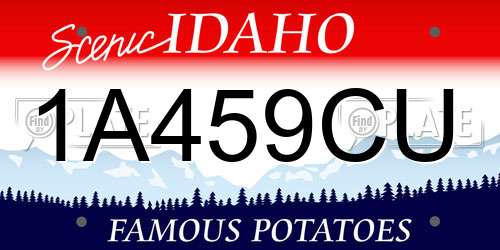 1A459CU Idaho License Plate