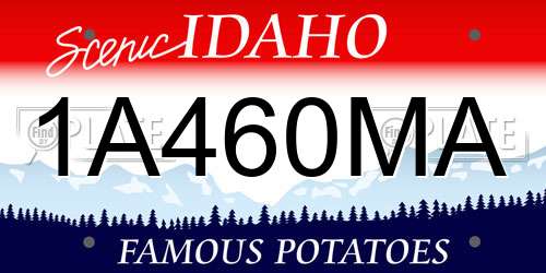 1A460MA Idaho License Plate