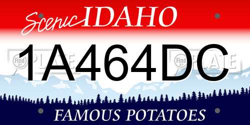 1A464DC Idaho License Plate