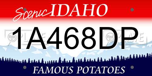 1A468DP Idaho License Plate