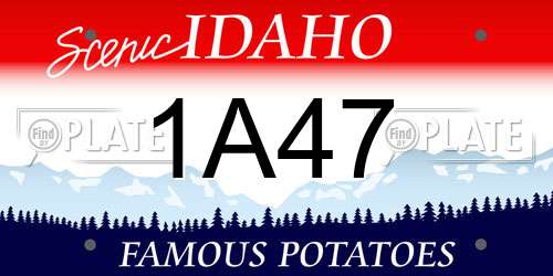1A47 Idaho License Plate