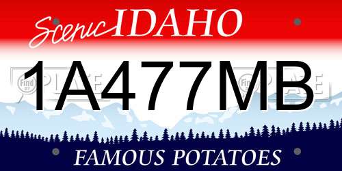 1A477MB Idaho License Plate