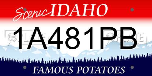 1A481PB Idaho License Plate