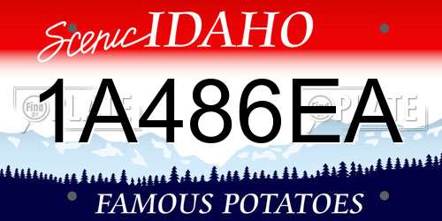 1A486EA Idaho License Plate