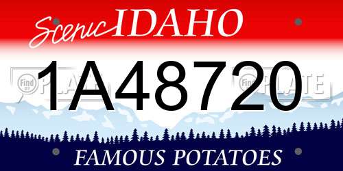1A48720 Idaho License Plate