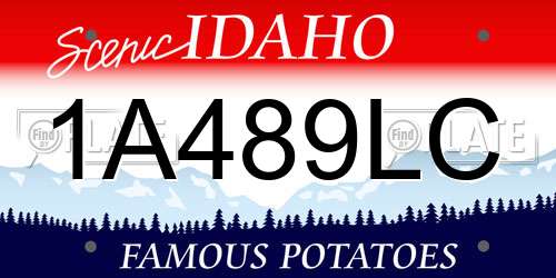 1A489LC Idaho License Plate