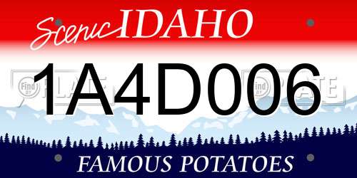 1A4D006 Idaho License Plate