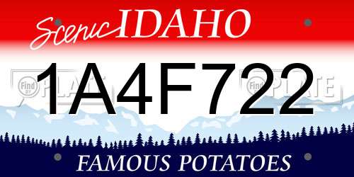 1A4F722 Idaho License Plate