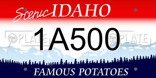 1A500 Idaho License Plate