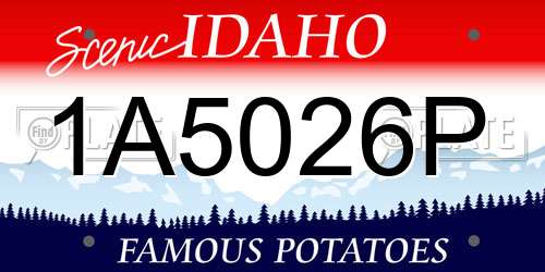 1A5026P Idaho License Plate
