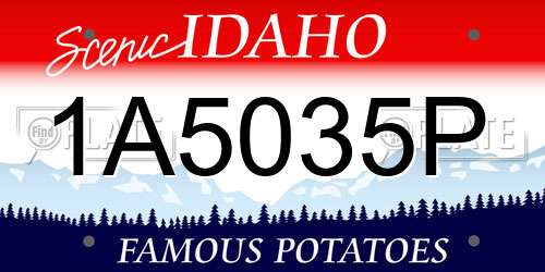 1A5035P Idaho License Plate