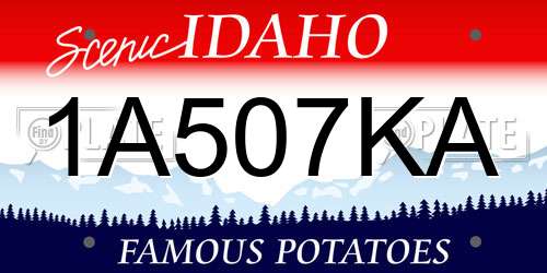1A507KA Idaho License Plate