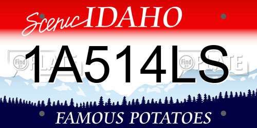 1A514LS Idaho License Plate