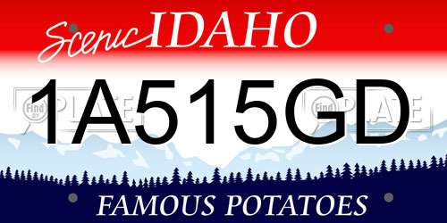 1A515GD Idaho License Plate