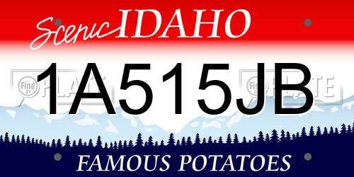 1A515JB Idaho License Plate