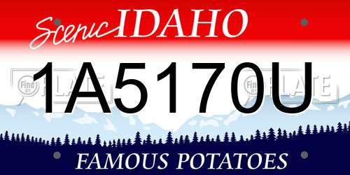 1A5170U Idaho License Plate