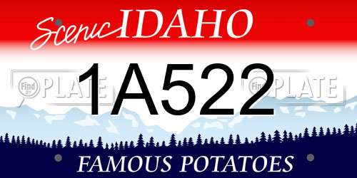 1A522 Idaho License Plate