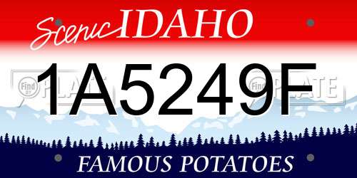 1A5249F Idaho License Plate
