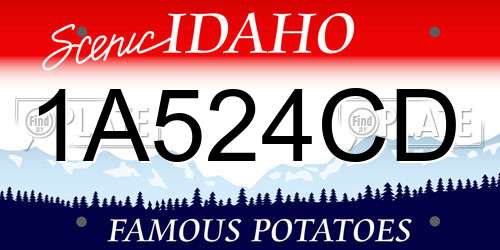 1A524CD Idaho License Plate