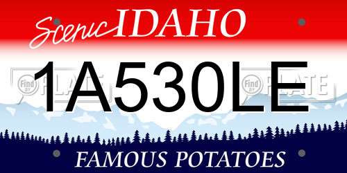 1A530LE Idaho License Plate