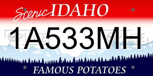 1A533MH Idaho License Plate