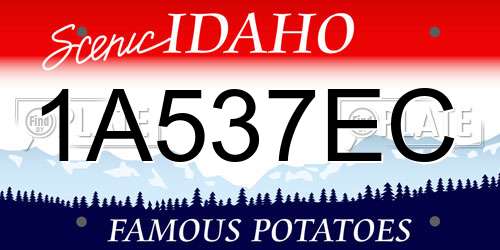 1A537EC Idaho License Plate