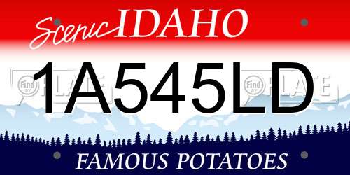 1A545LD Idaho License Plate