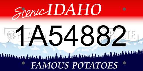 1A54882 Idaho License Plate
