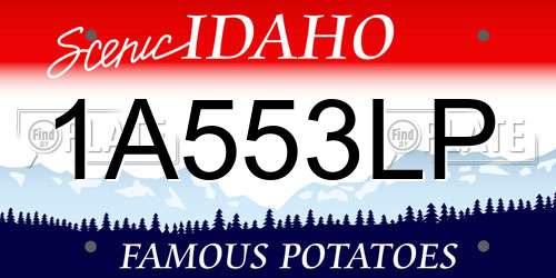 1A553LP Idaho License Plate