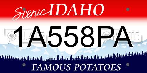 1A558PA Idaho License Plate