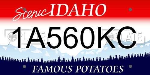 1A560KC Idaho License Plate