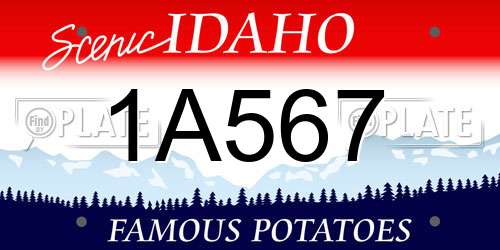 1A567 Idaho License Plate