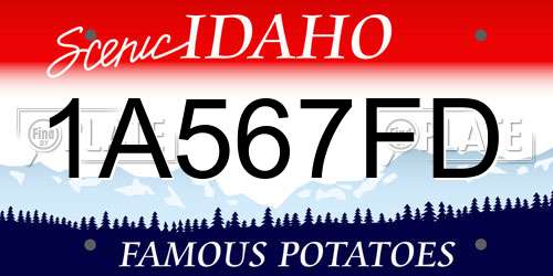 1A567FD Idaho License Plate