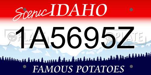 1A5695Z Idaho License Plate
