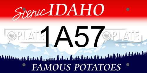 1A57 Idaho License Plate