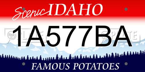 1A577BA Idaho License Plate