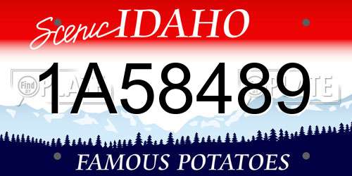 1A58489 Idaho License Plate
