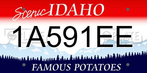 1A591EE Idaho License Plate