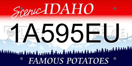 1A595EU Idaho License Plate
