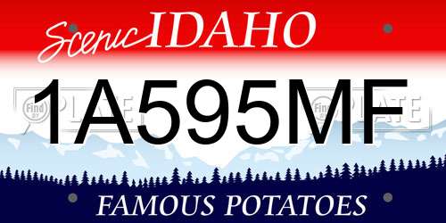1A595MF Idaho License Plate