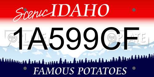 1A599CF Idaho License Plate