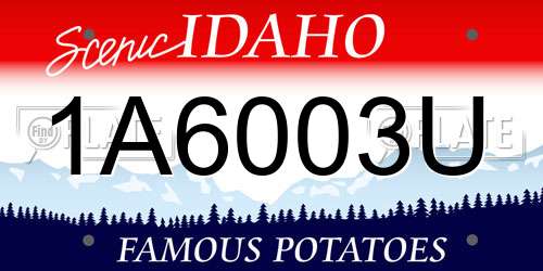 1A6003U Idaho License Plate