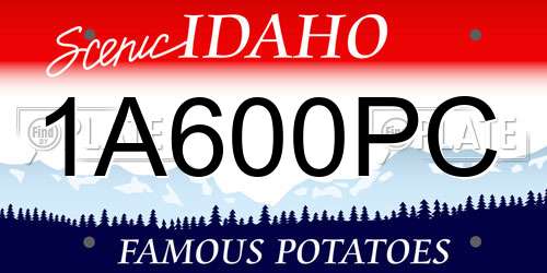 1A600PC Idaho License Plate
