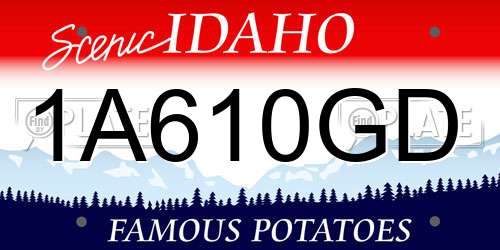 1A610GD Idaho License Plate