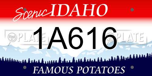1A616 Idaho License Plate