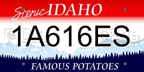 1A616ES Idaho License Plate