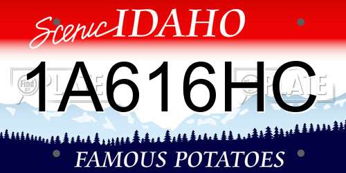 1A616HC Idaho License Plate